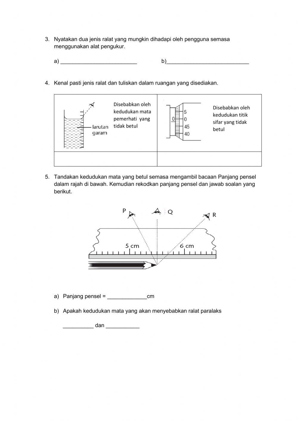 Penggunaan Alat Pengukur, Kejituan, Kepersisan, Kepekaan dan Ralat