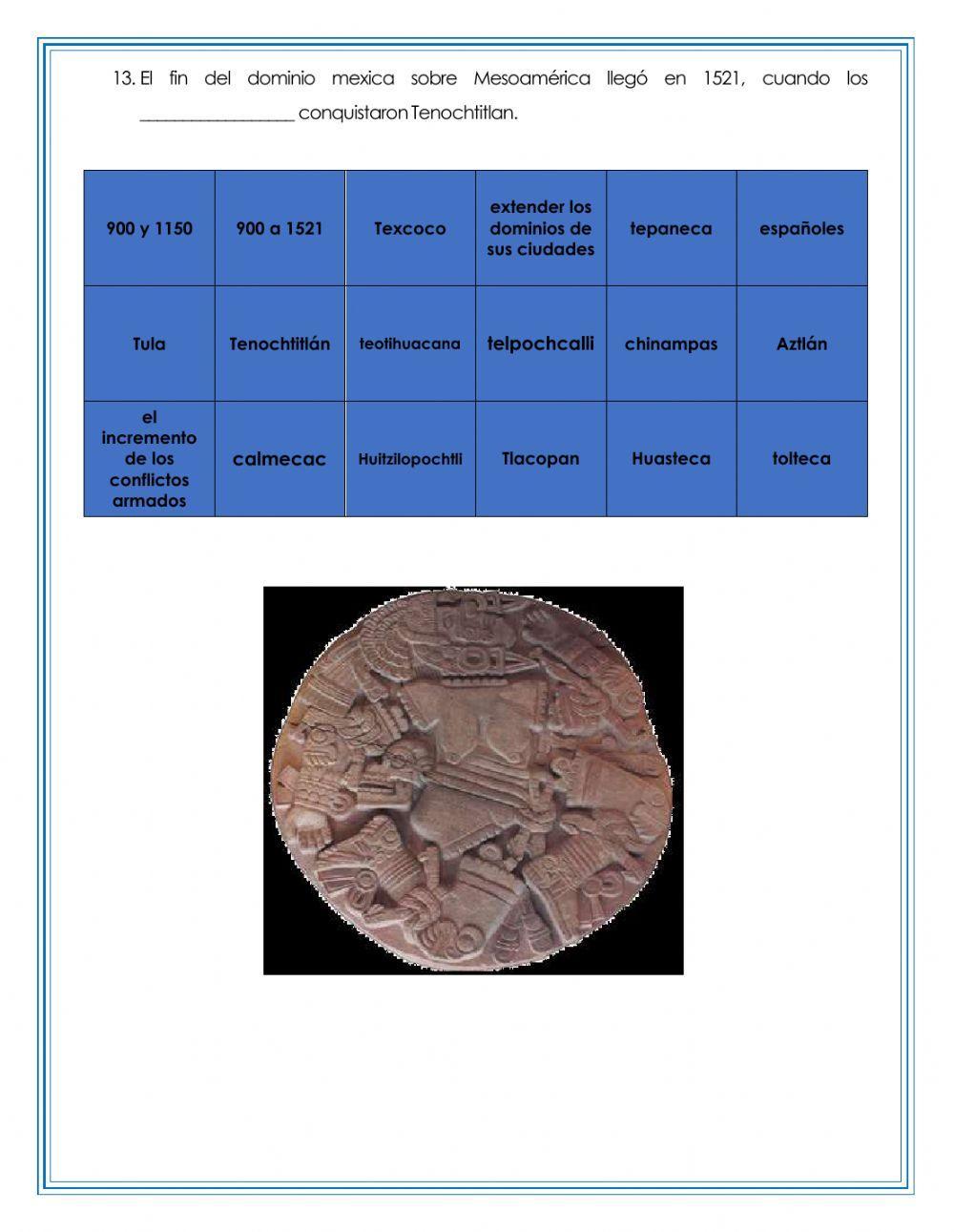 Periodo posclásico: toltecas y mexicas