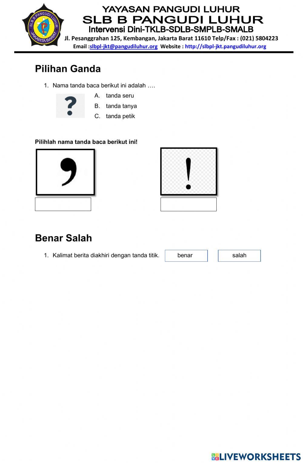 Latihan PAS Bahasa Indonesia