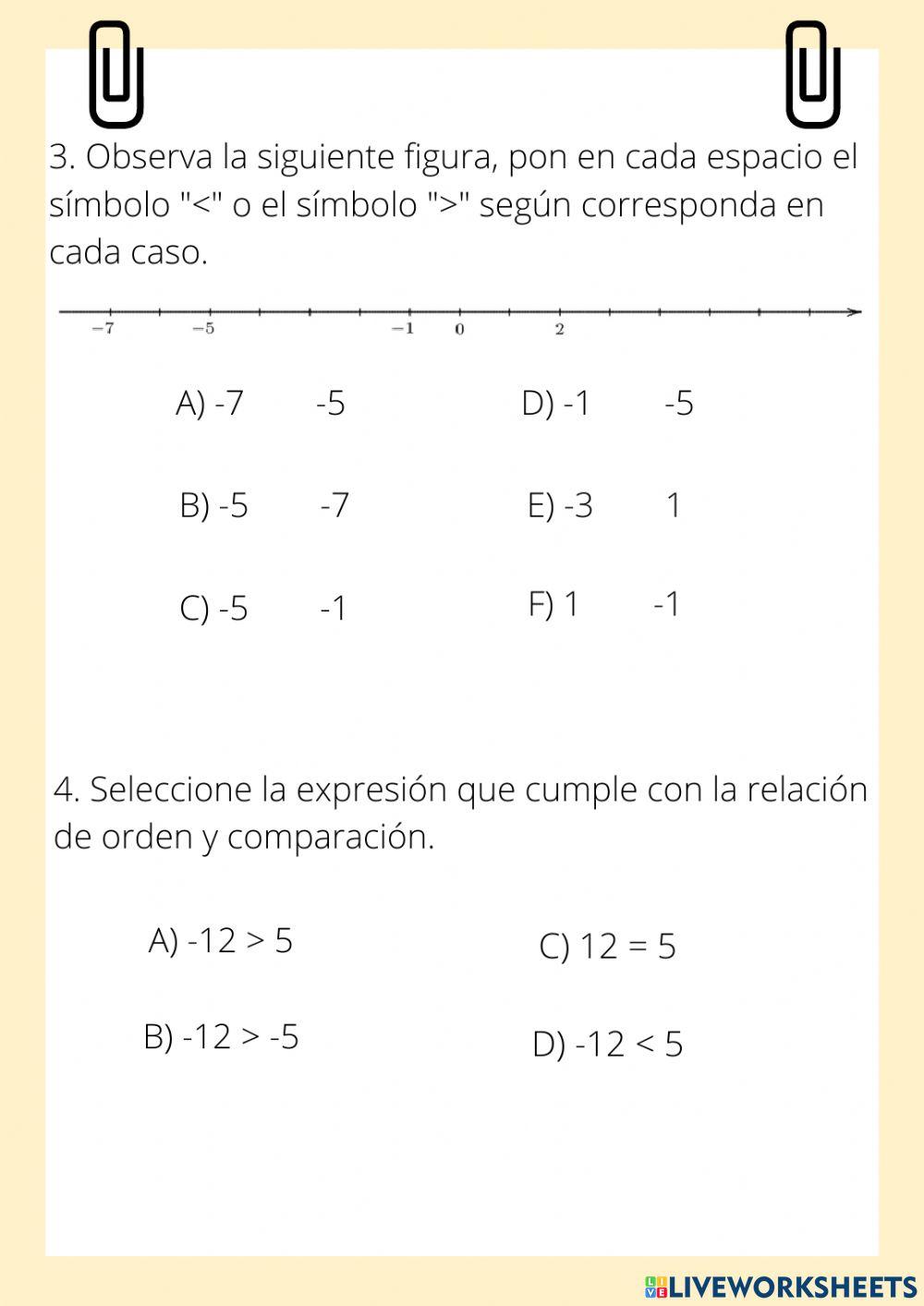 Números reales interactive activity for Secundaria | Live Worksheets