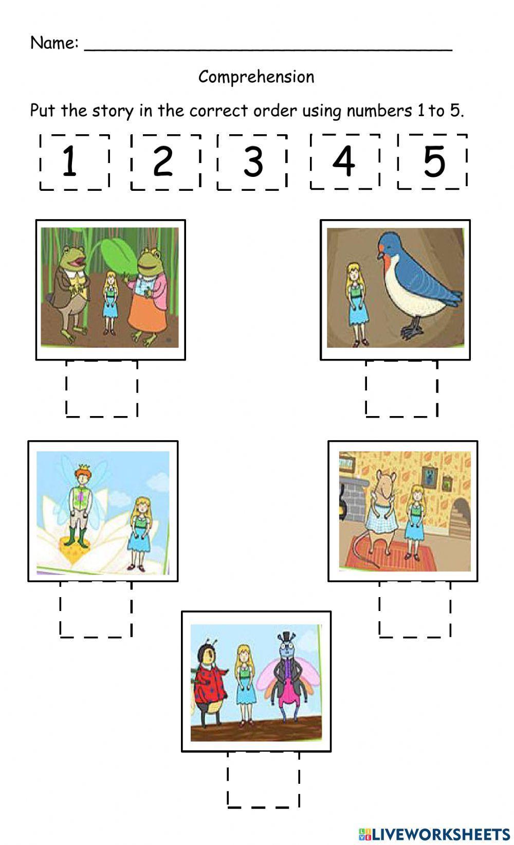 Sequencing Events - Thumbelina