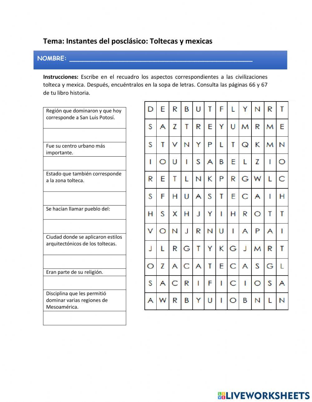 Instantes del posclásico: Toltecas y mexicas