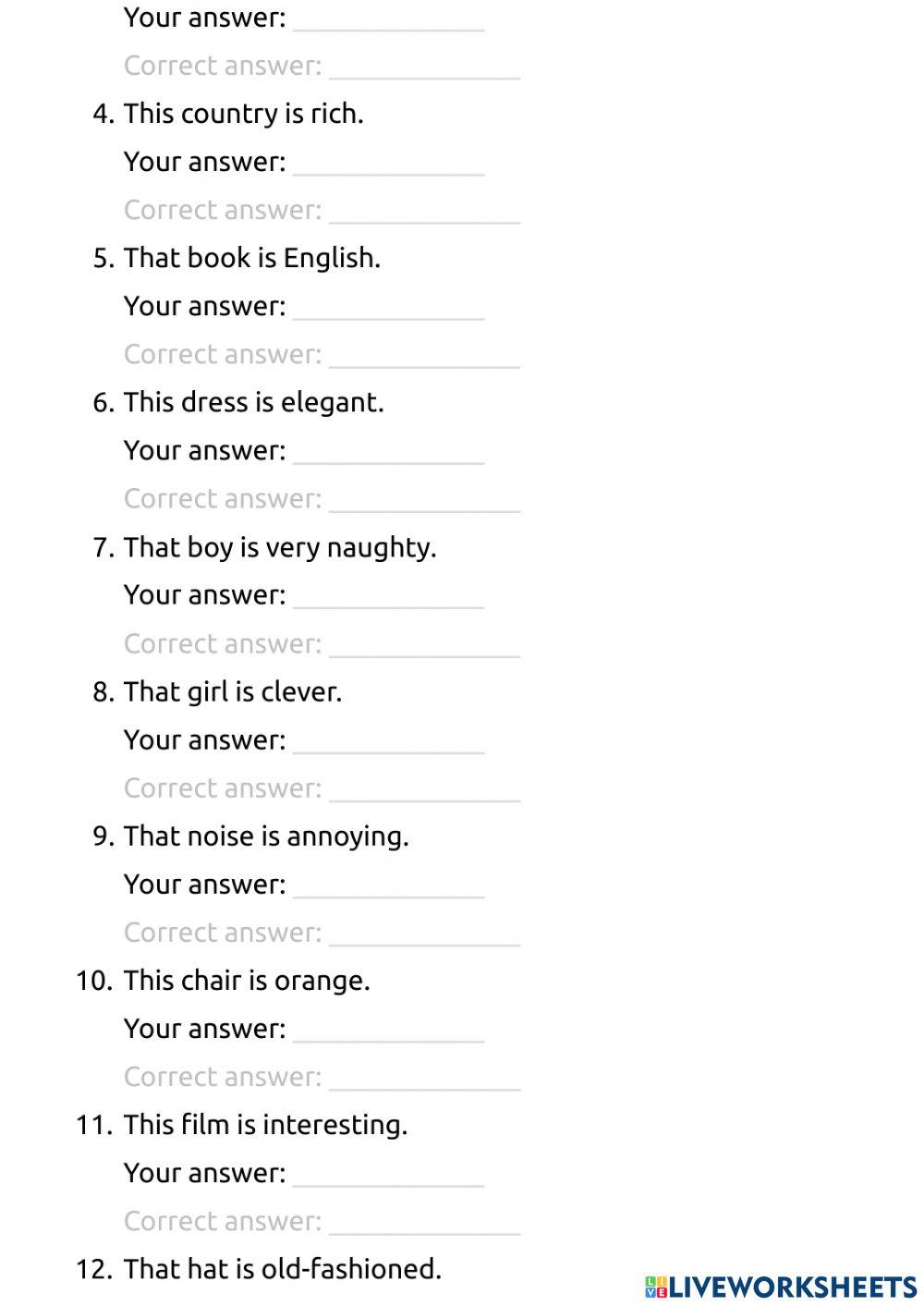 Drill 1: he-she-it + is + a-an + noun