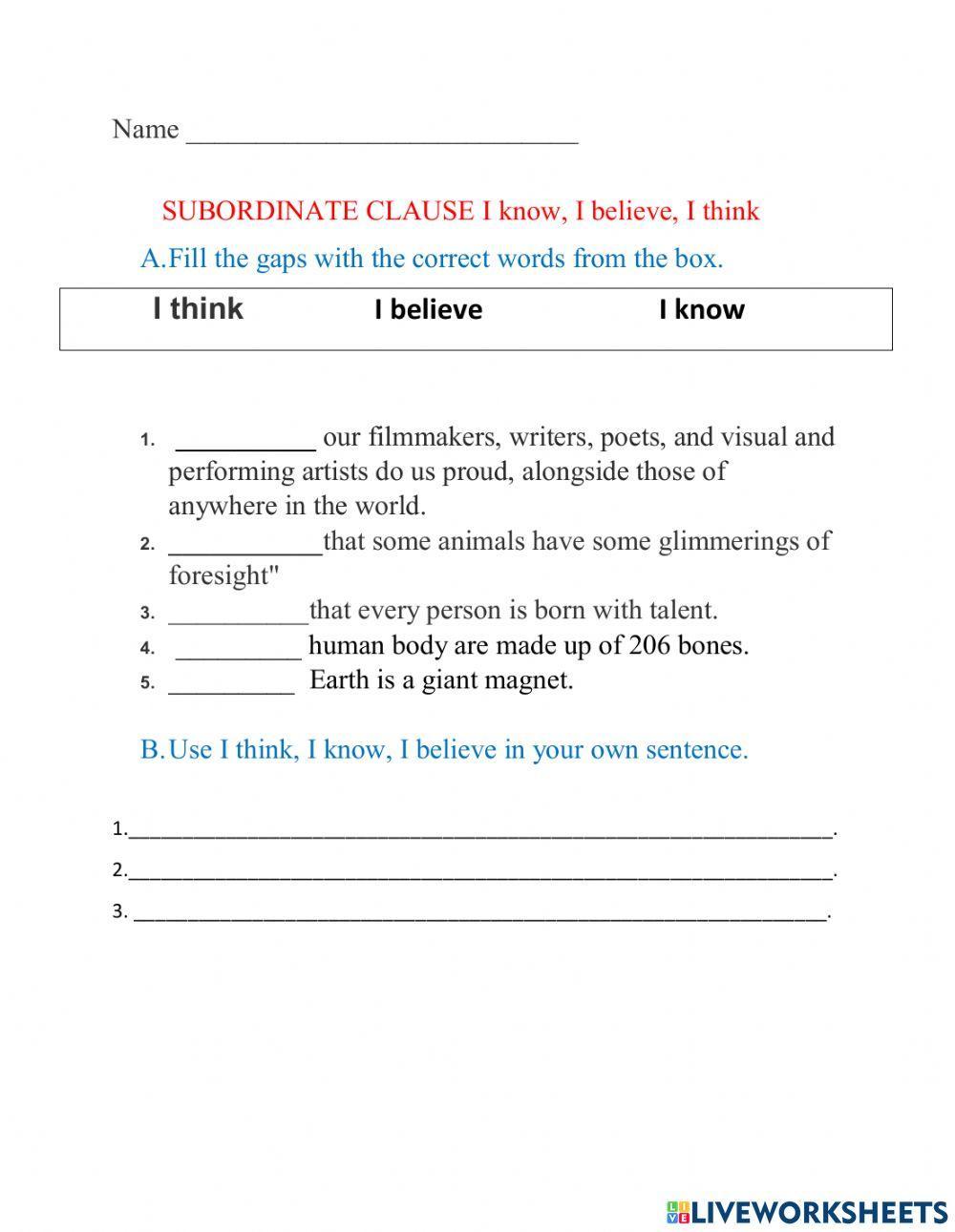 Subordinate clause