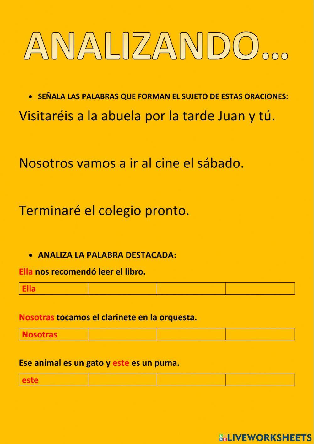 Análisis de oraciones