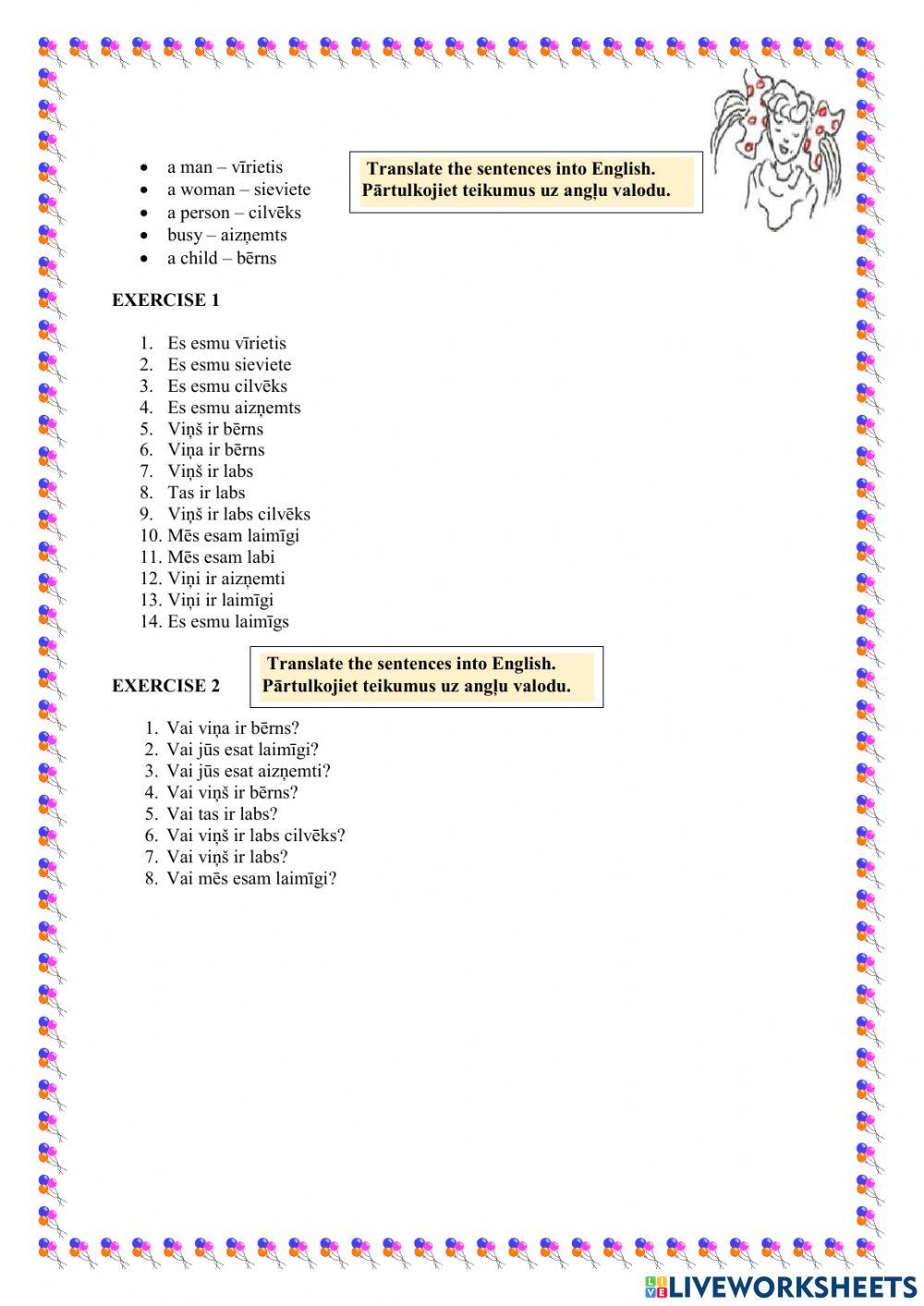 Translation from LT to ENG