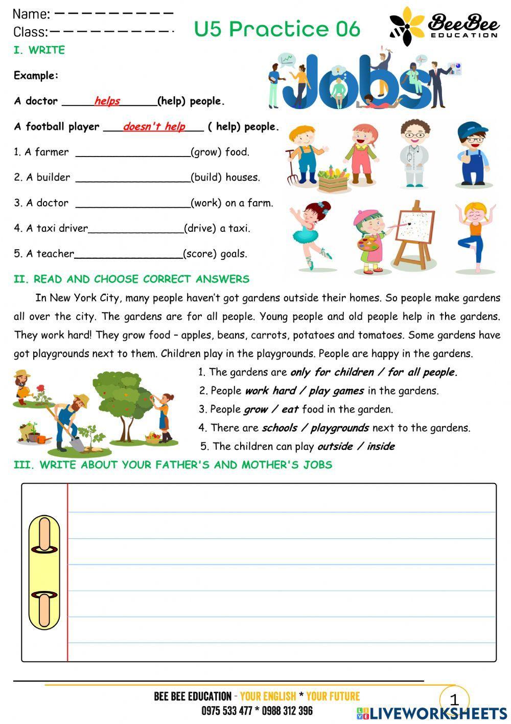 At work Practice at home