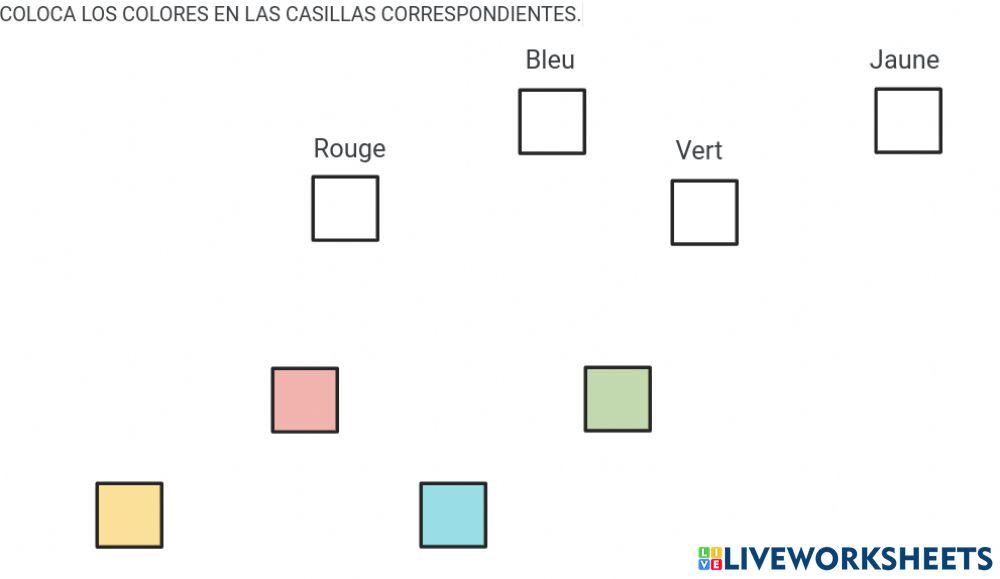 Los colores en francés.