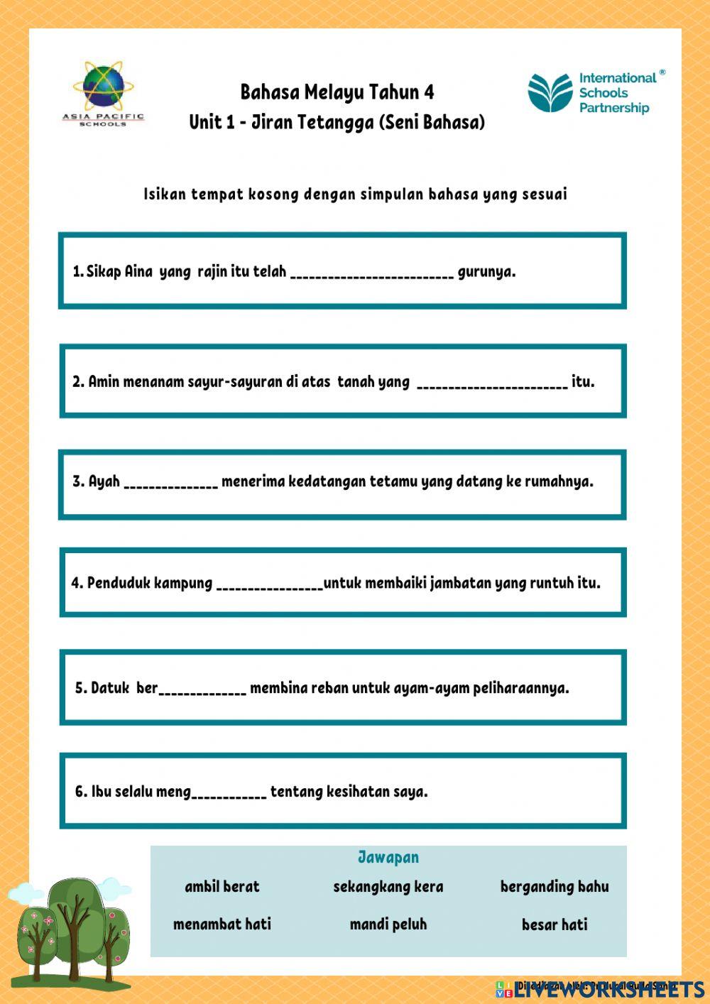 Tahun 4 - Unit 1 (Seni Bahasa)