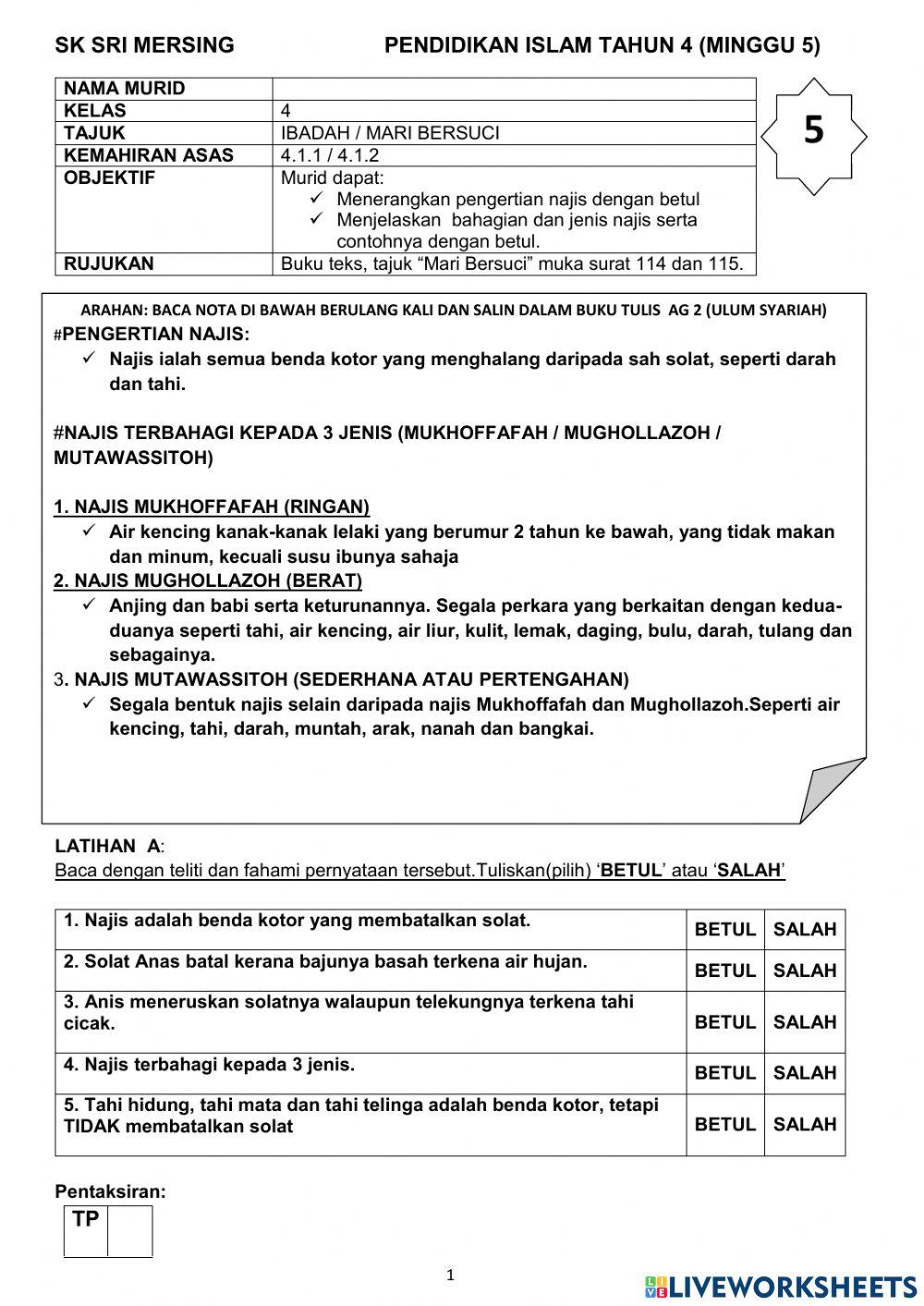 Ibadah : Mari Bersuci