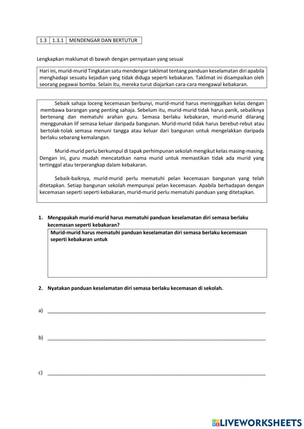 1.3.1 Unit 4 Keselamatan di Mana-mana ( PEP) 1