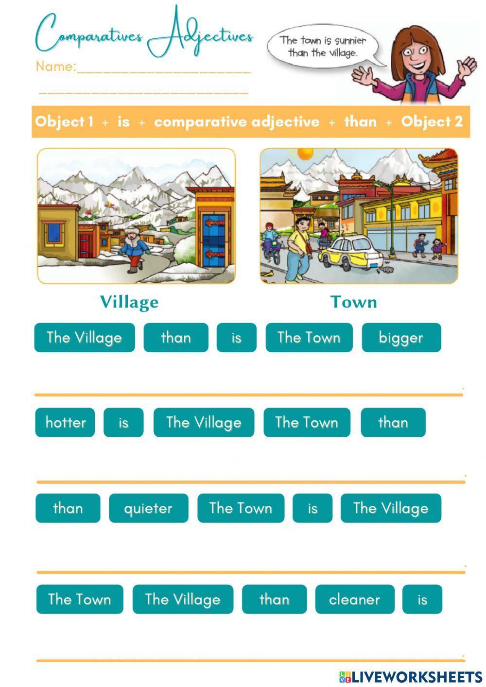 Comparatives Adjectives Exercises