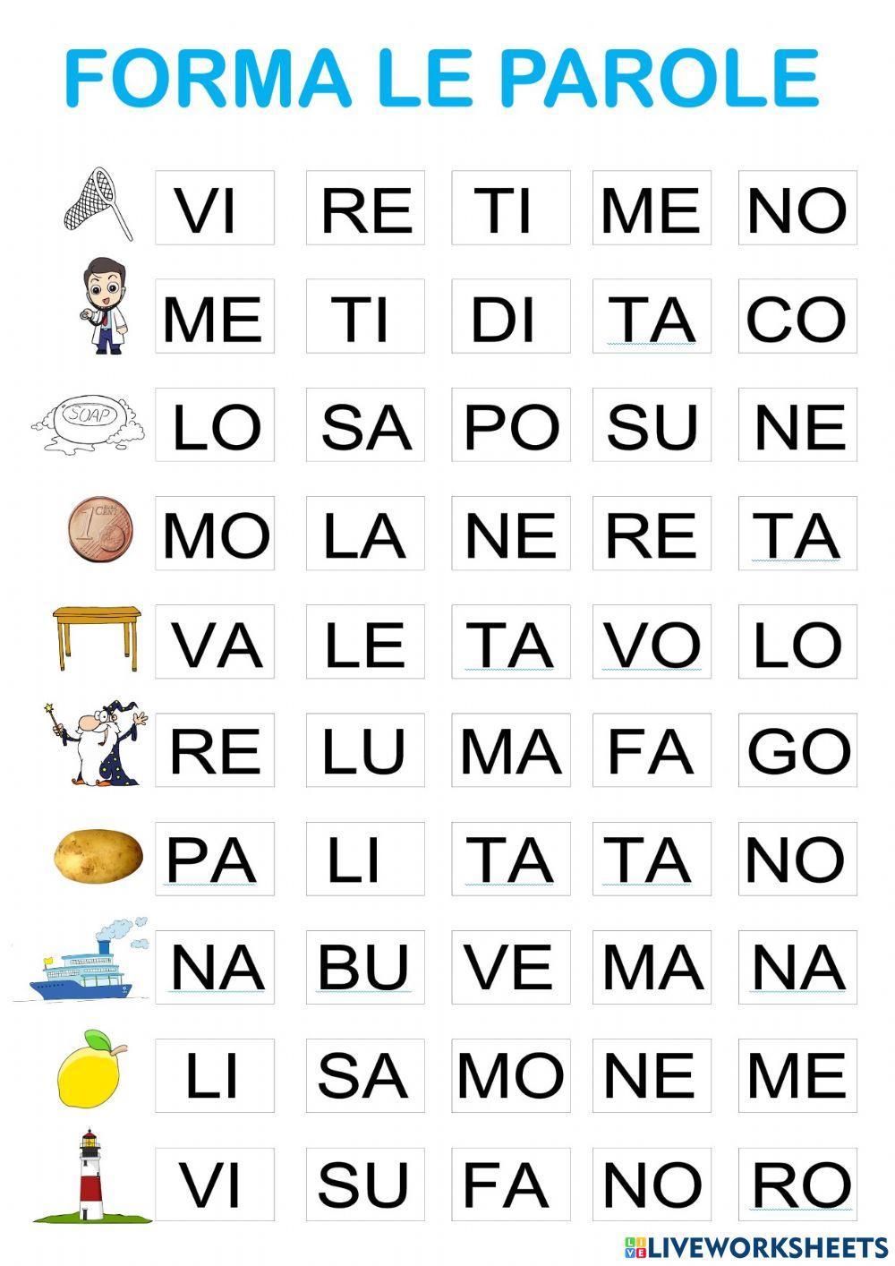 Forma le parole Forma le parole
