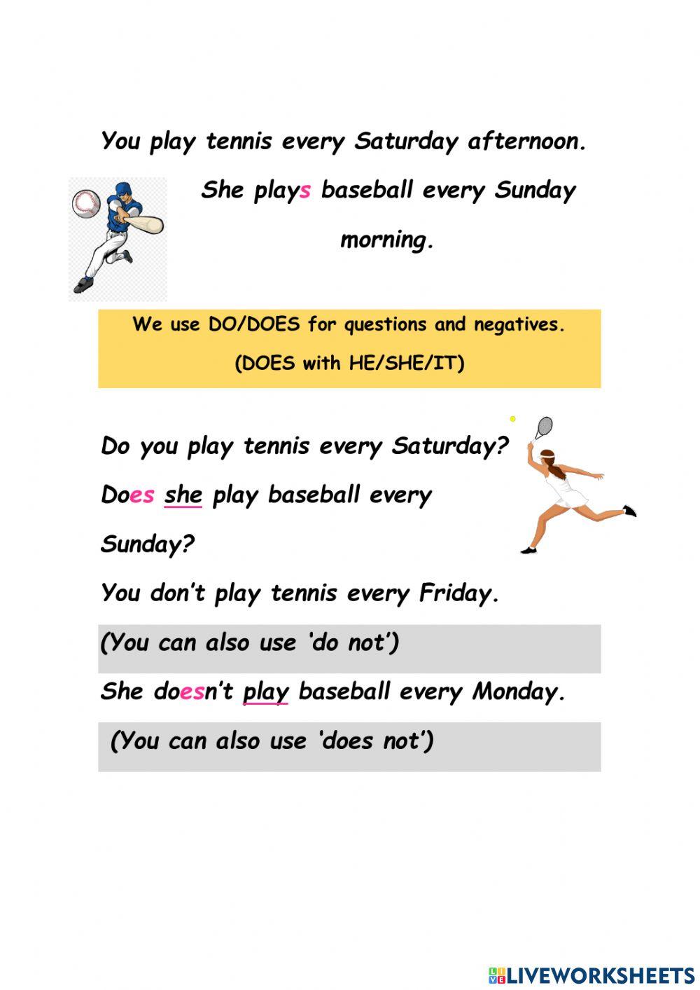 Tense Revision - Simple Present - Present Cont