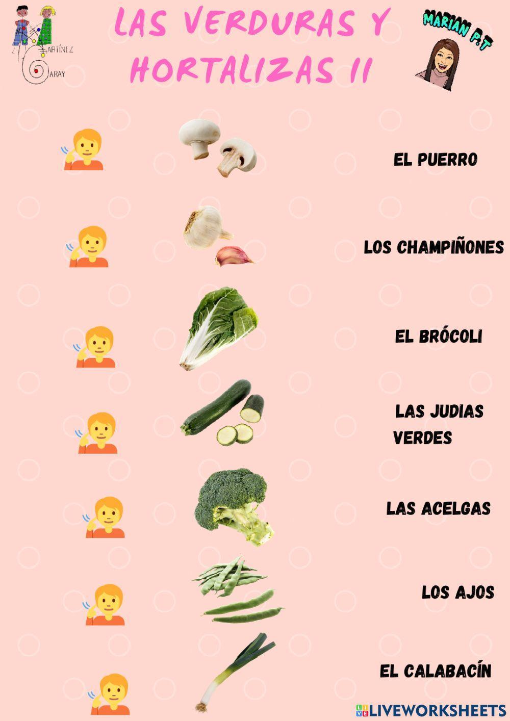 Las verduras y hortalizas 2