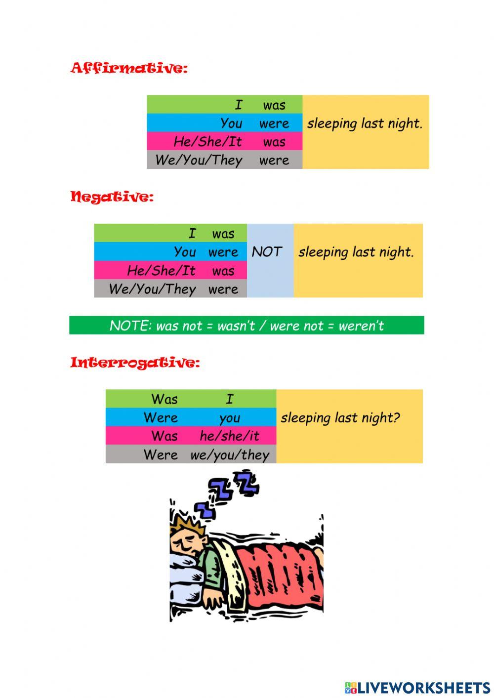 Tense Revision - Simple Past - Past Cont