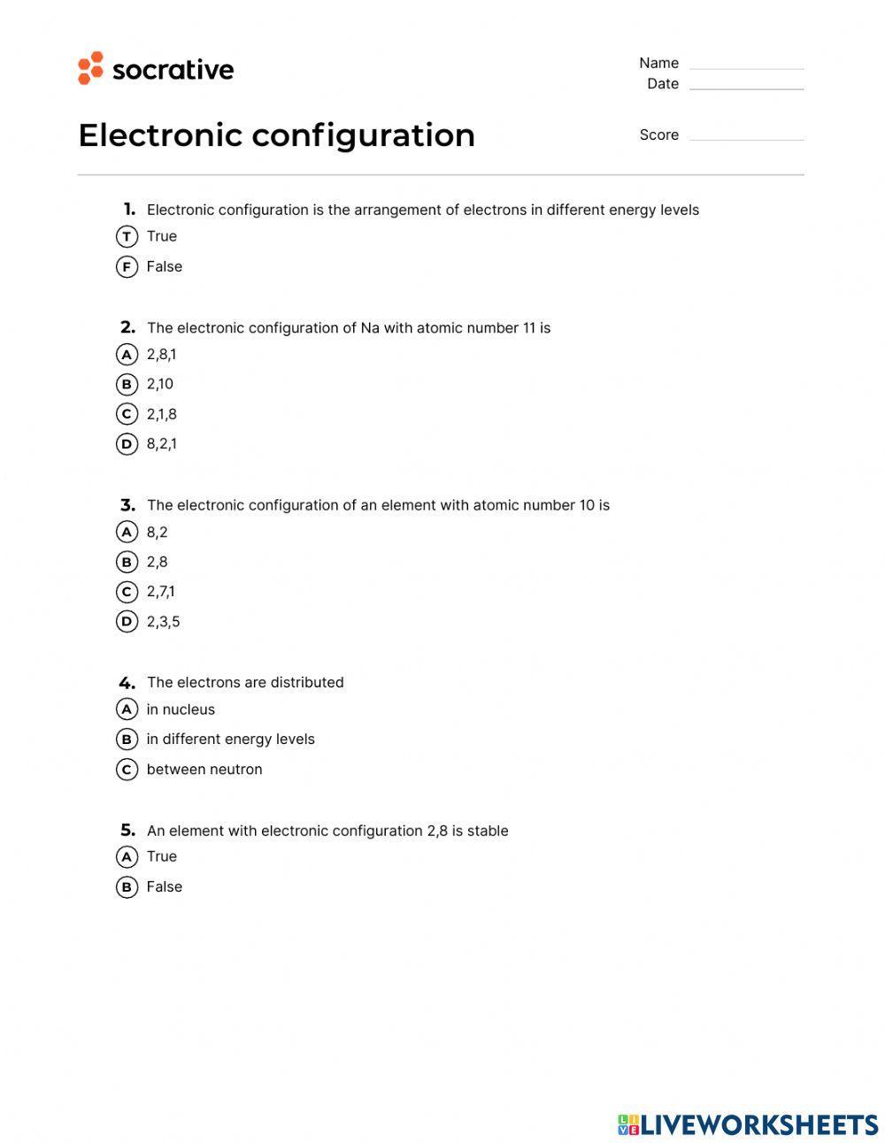 Electron configuration