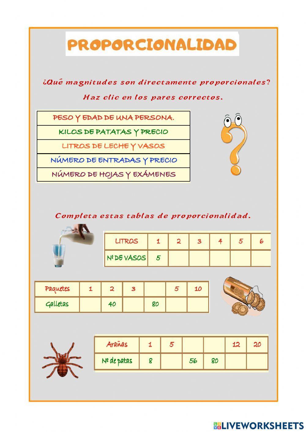 Magnitudes proporcionales