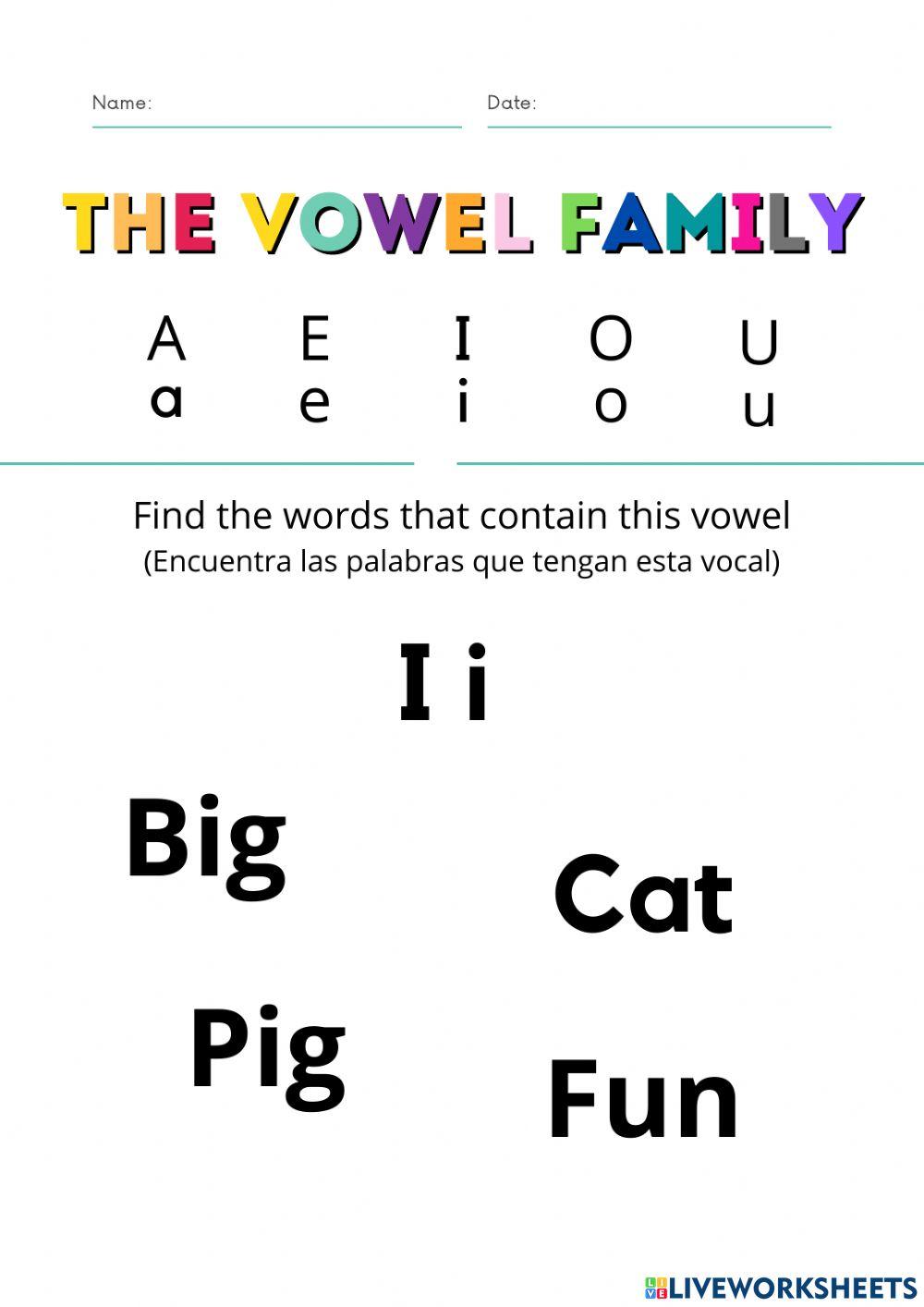 The Vowel Family