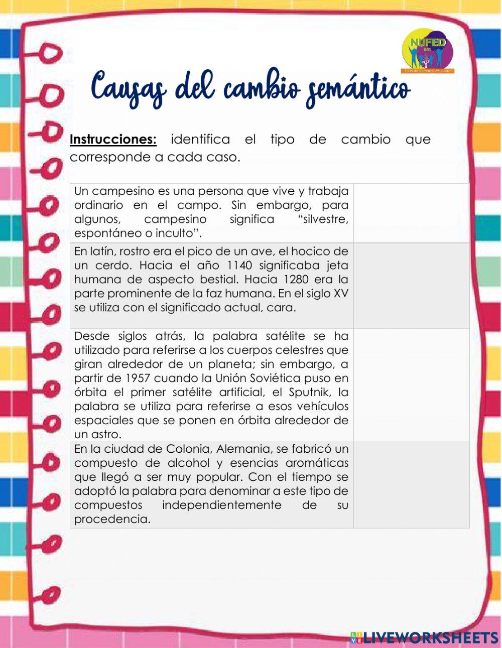 Causas del cambio semántico