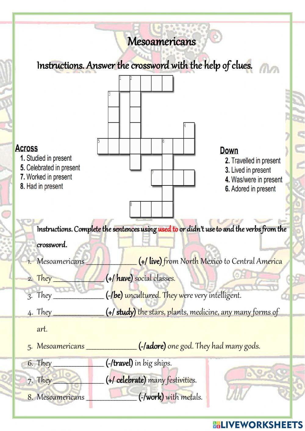 Mesoamericans- Used to