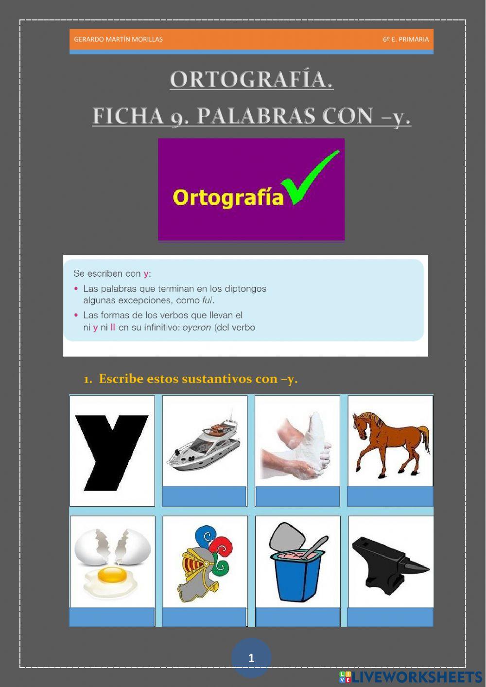 Ortografía. Ficha 9.