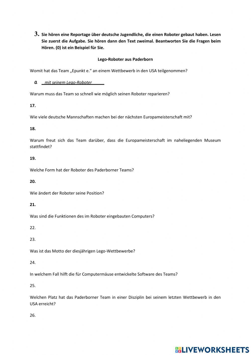 Emelt érettségi 2015. 10. Hören