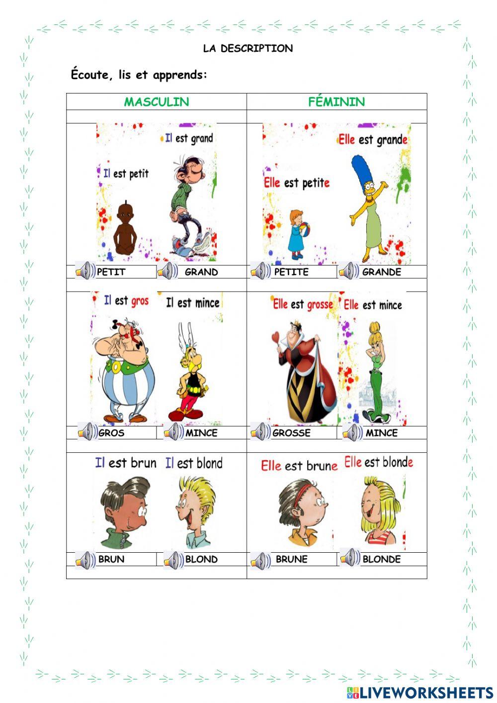 La description physique