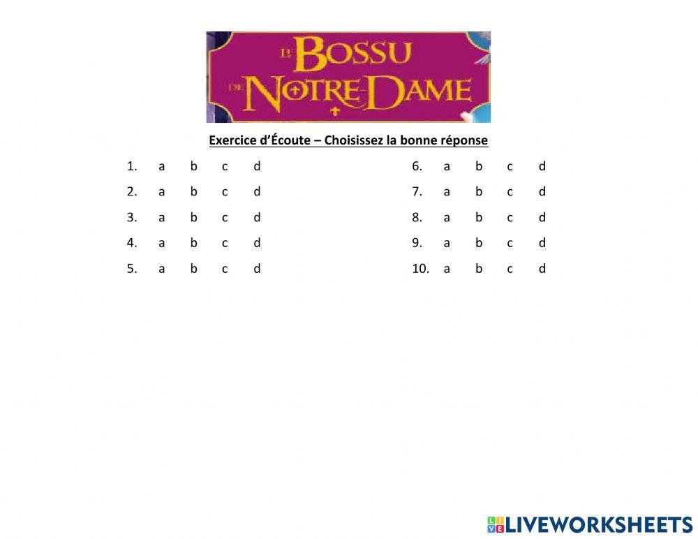 Le Bossu de Notre-Dame Listening