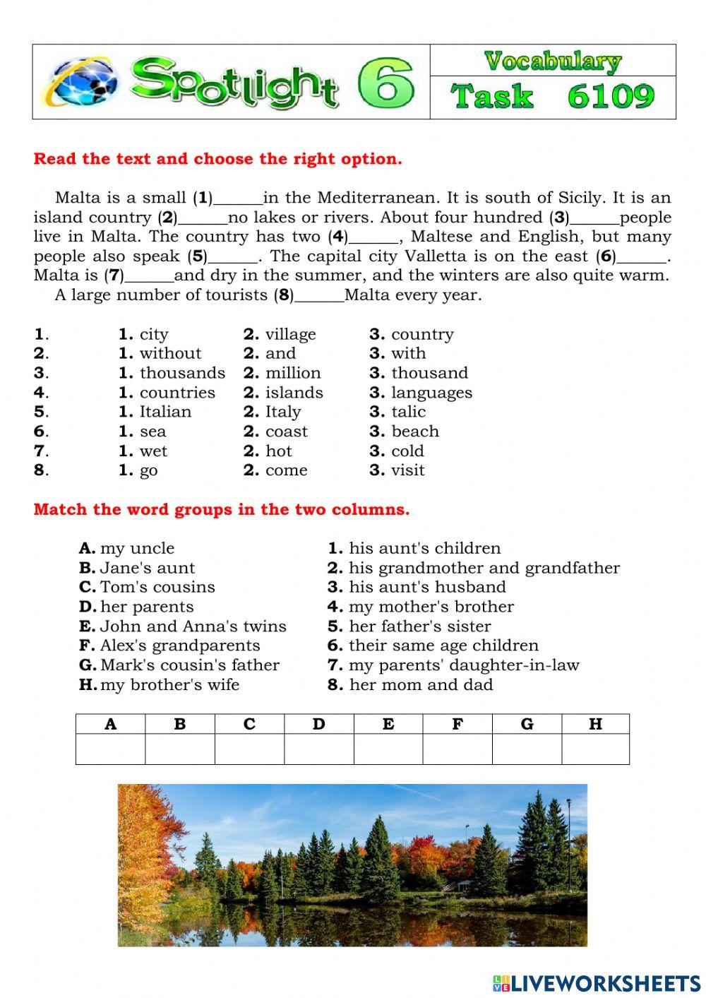 Spotlight 6 Task 6109