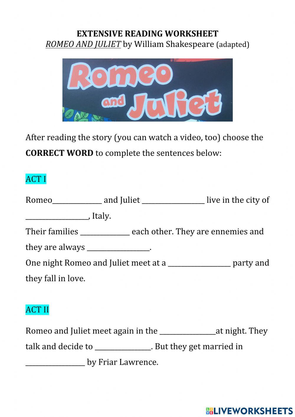 743071 | Romeo and Juliet | alexoliv | LiveWorksheets