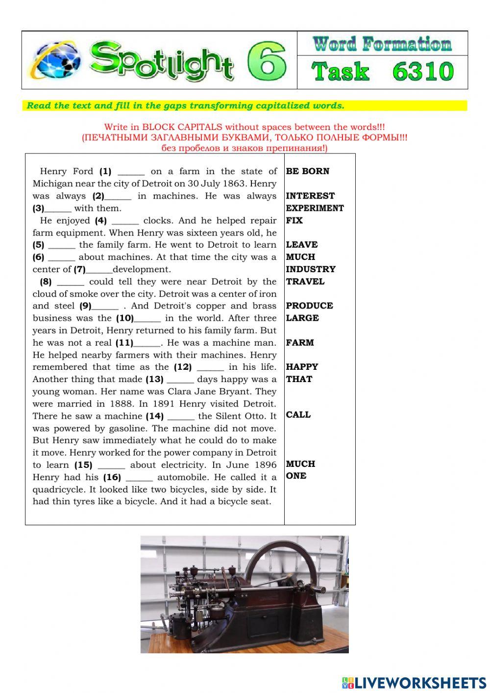 Spotlight 6 Task 6310