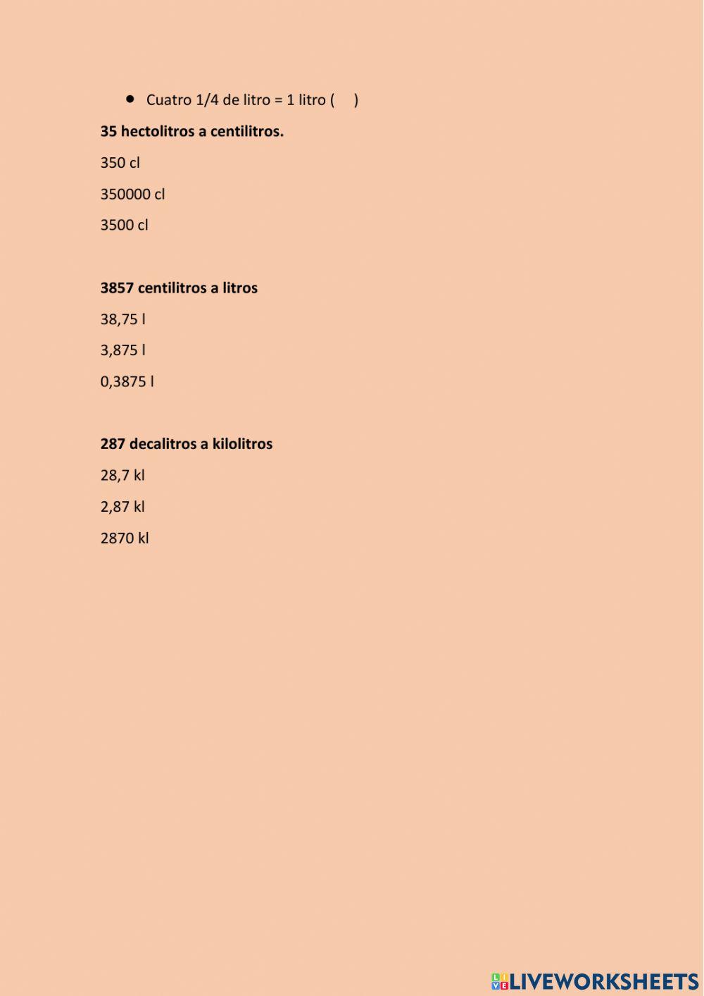 Medidas de capacidad