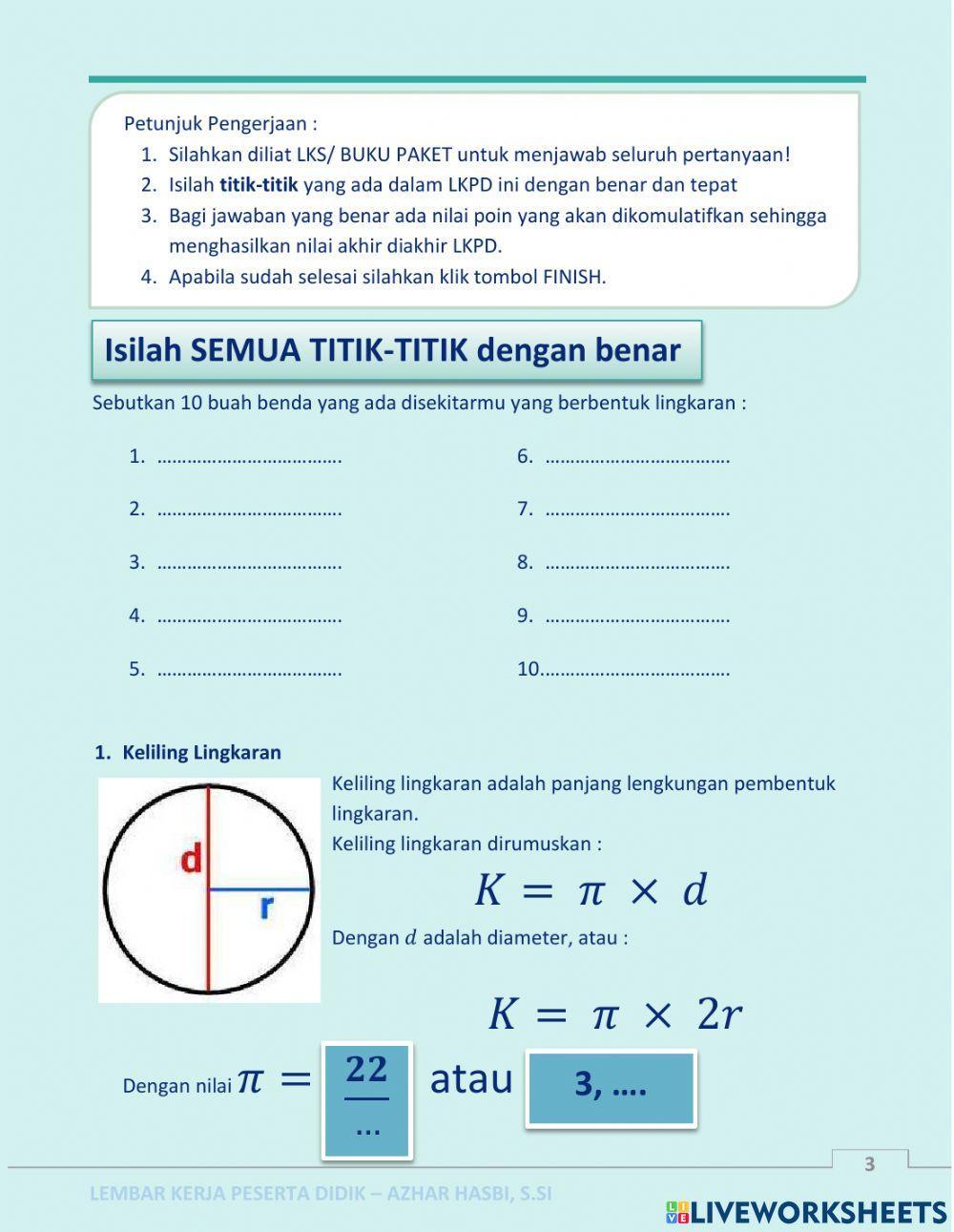 Tugas 3 Lingkaran