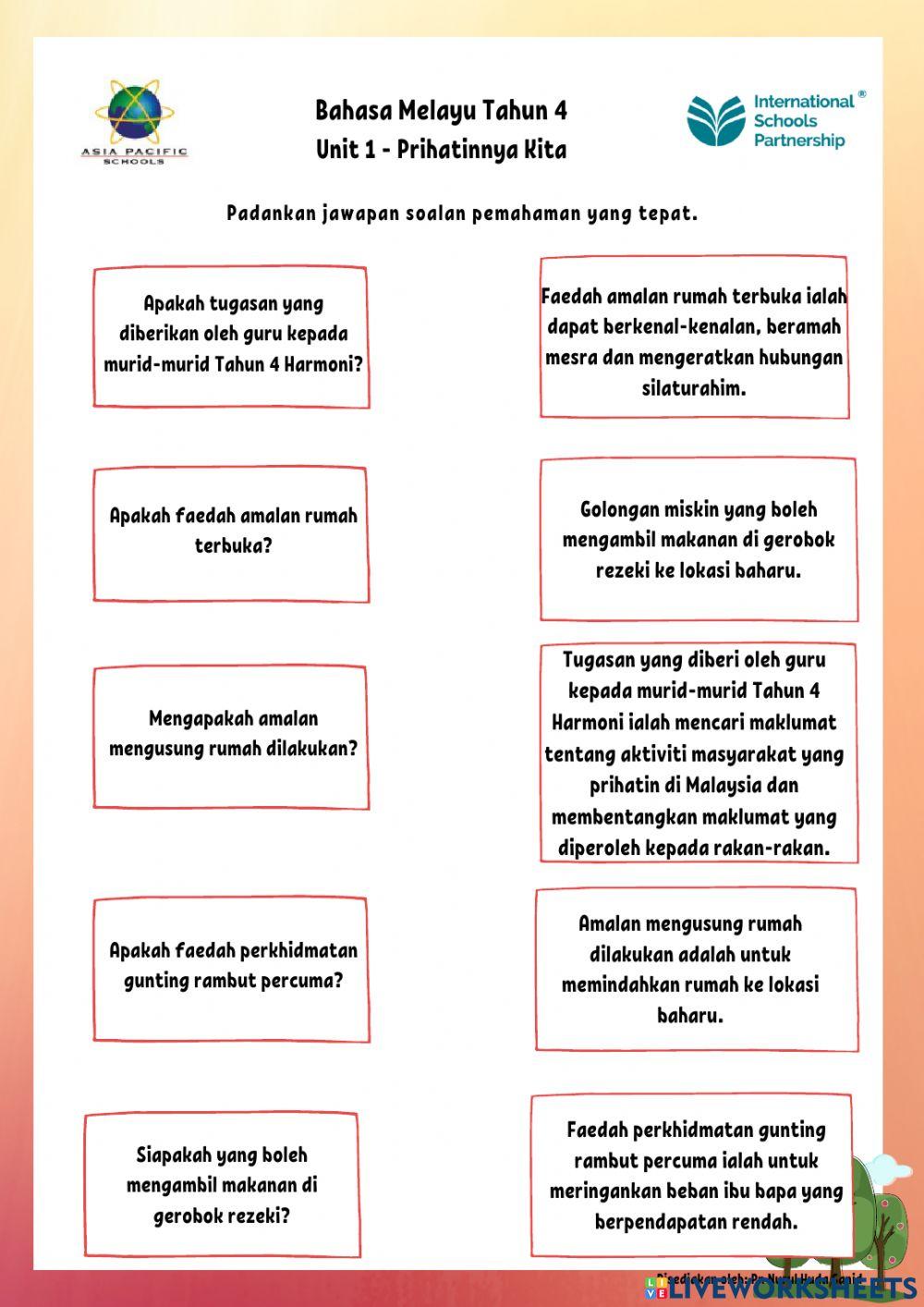 Tahun 4 - Unit 2 (Pemahaman)