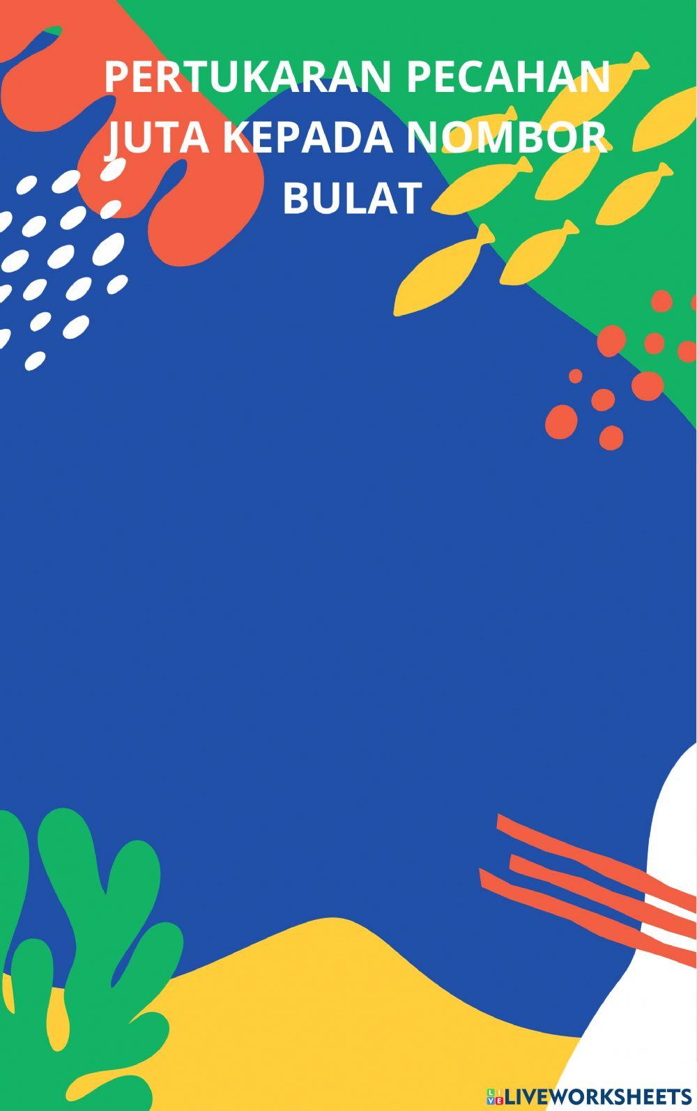 Pertukaran pecahan juta kepada nombor bulat