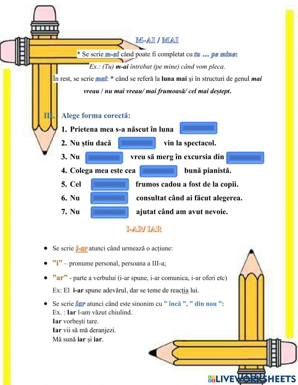 Ortograme:n-ai-n-am-m-ai-i-ar