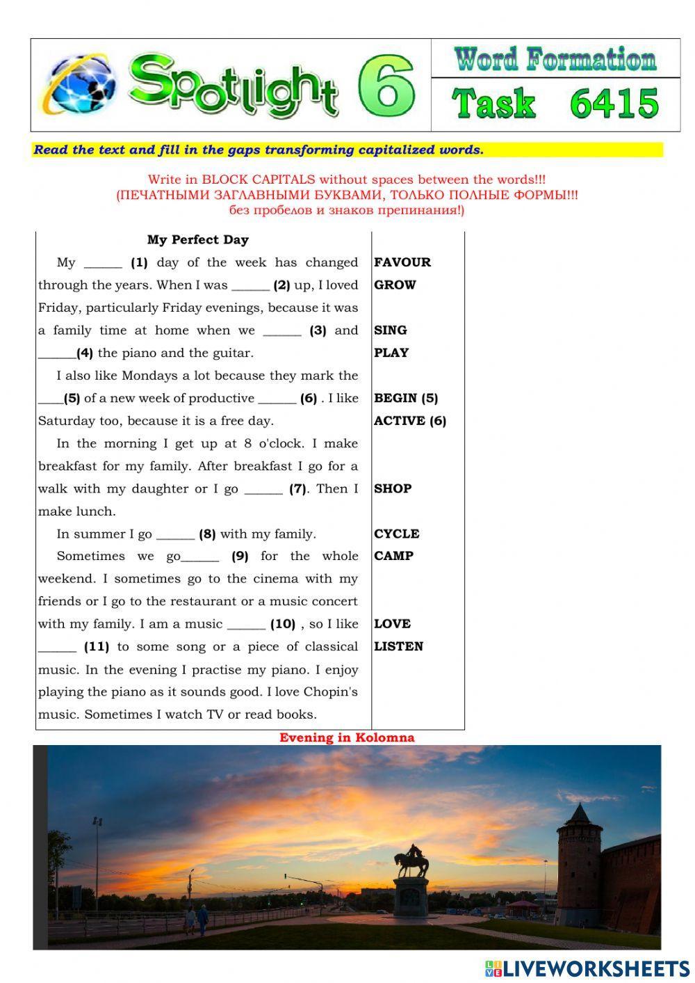 Spotlight 6 Task 6415