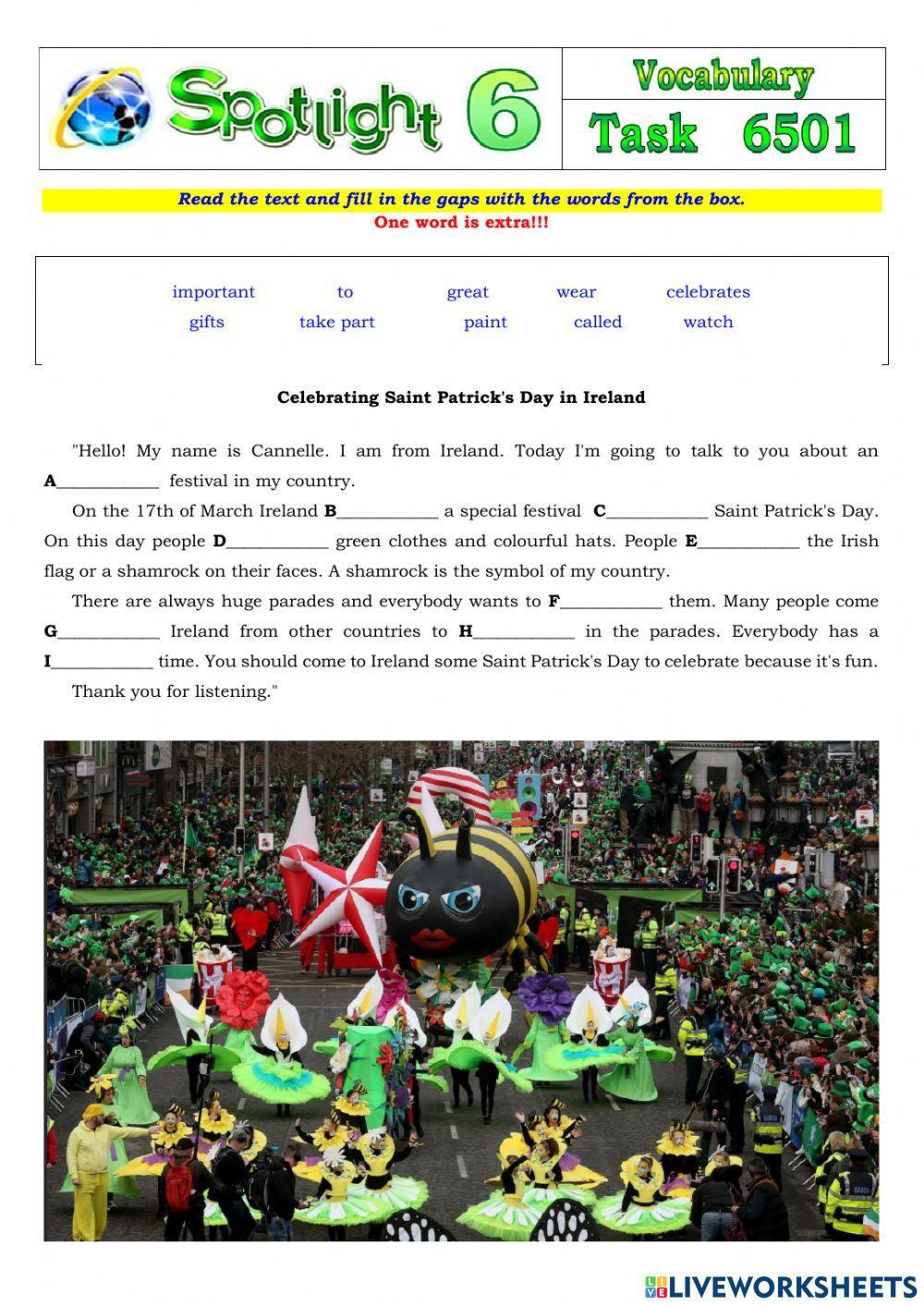 Spotlight 6 Task 6501