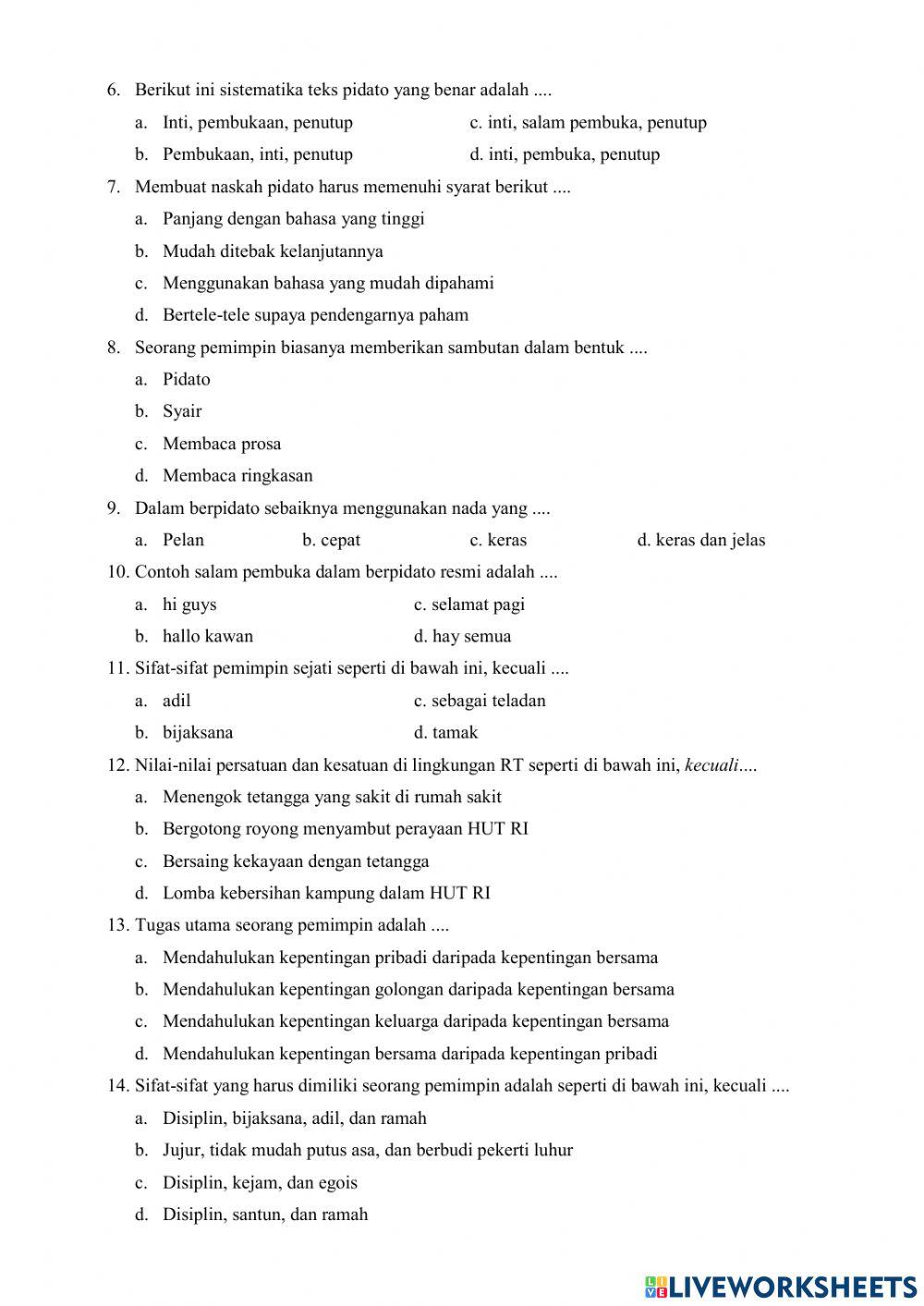 Penilaian Harian Tema 7