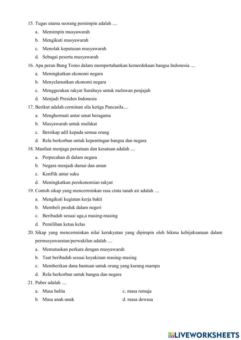 Penilaian Harian Tema 7