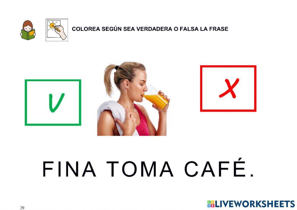 VERDADERO O FALSO (Lectura de frases)