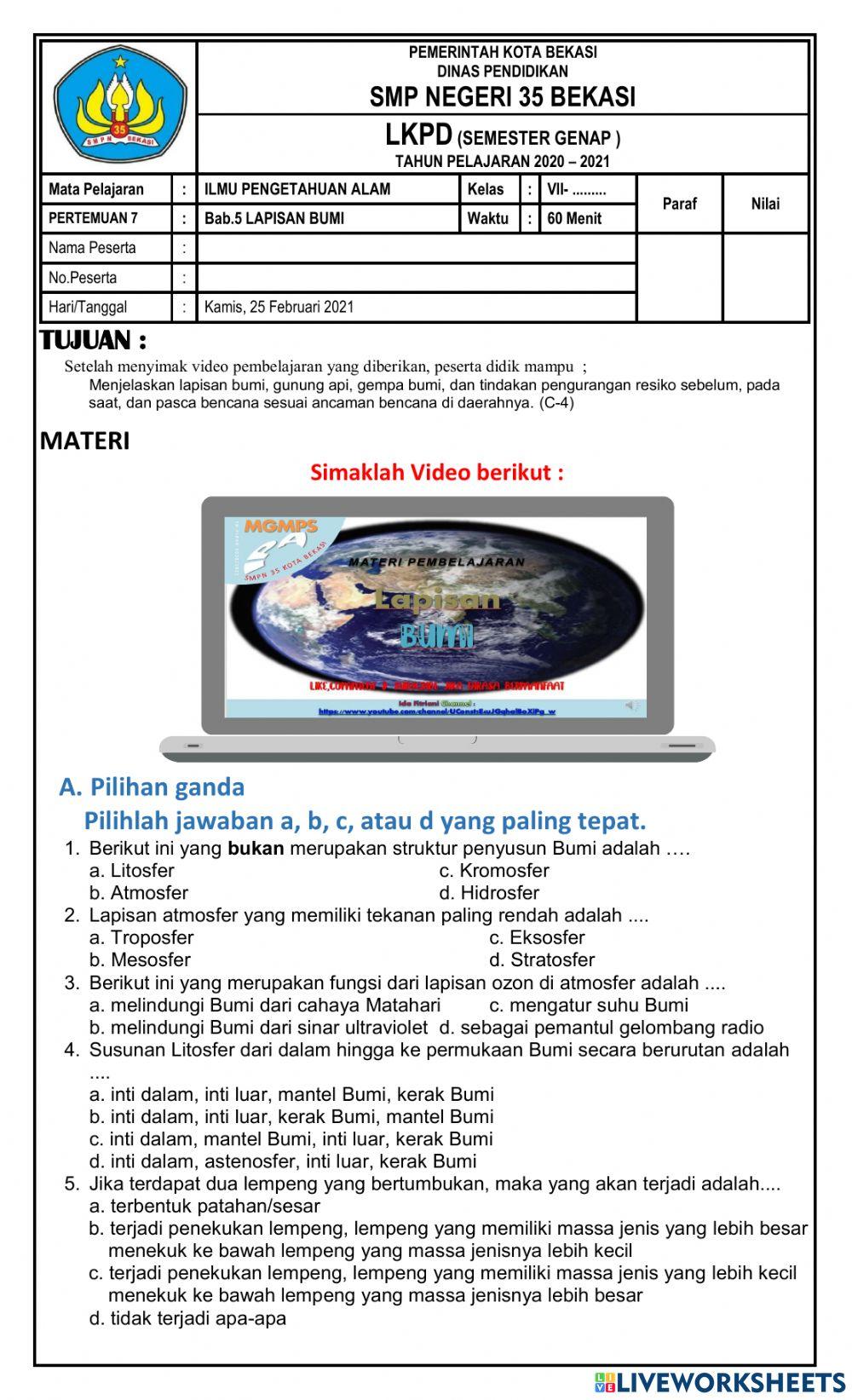 Lkpd 7 s-2 ipa kls 7 - b.ida