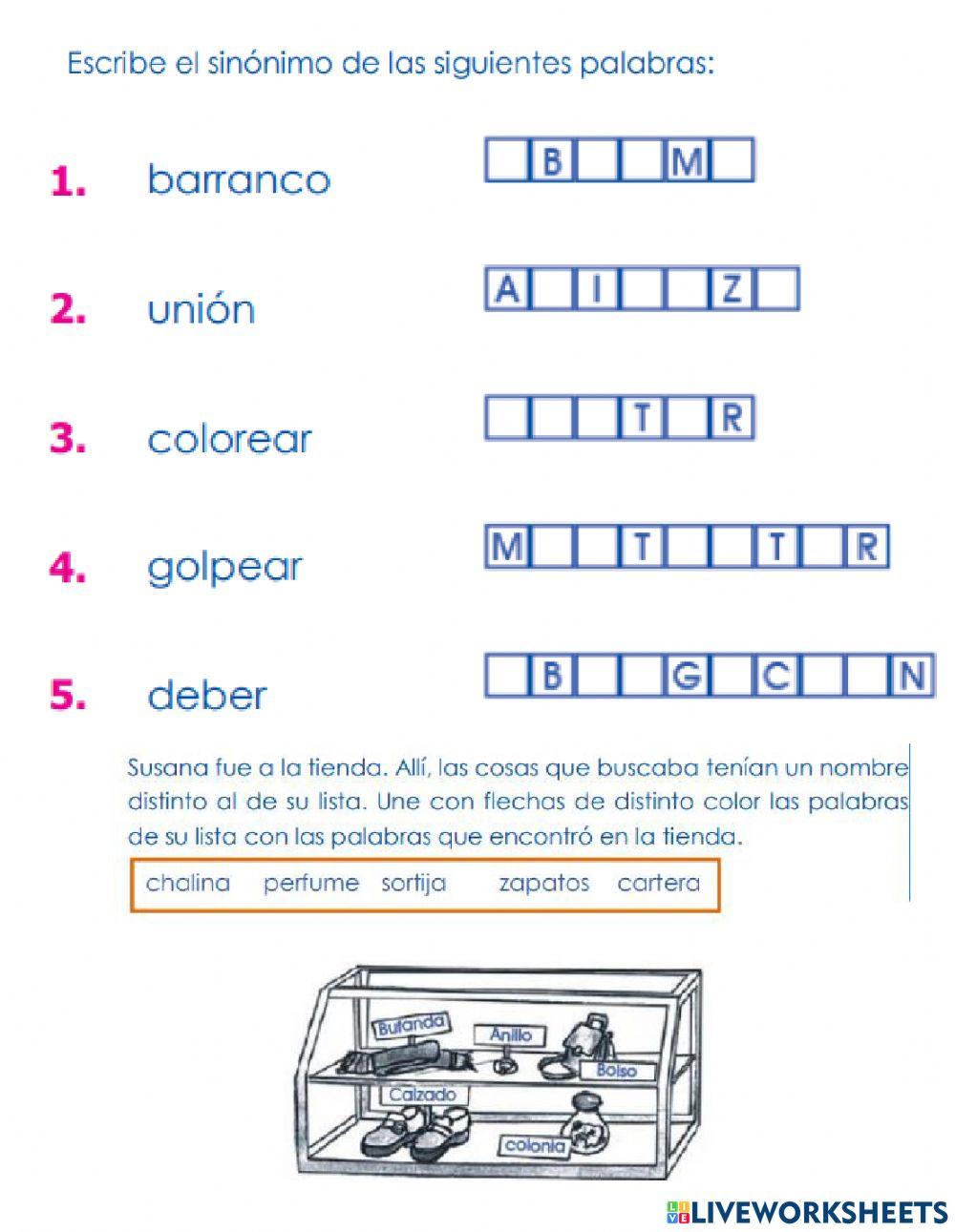 Los sinónimos y antónimos