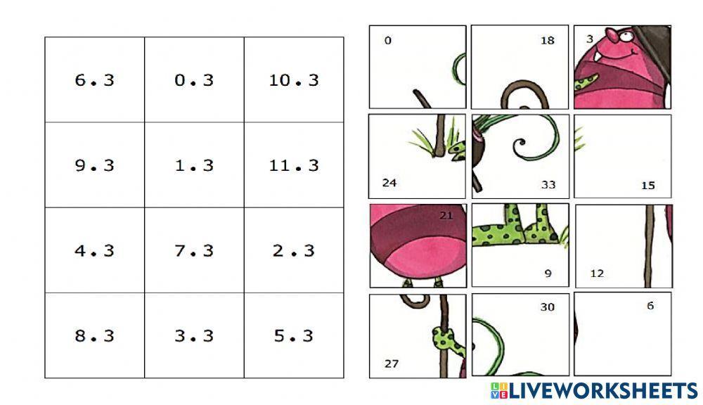 Πολλαπλασιασμός-παζλ