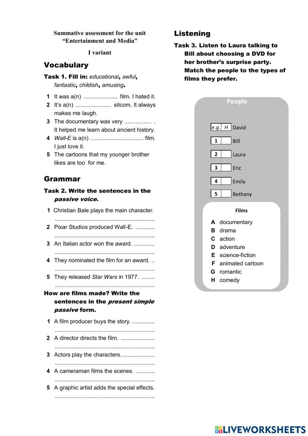 SA for 7th grade (I variant)