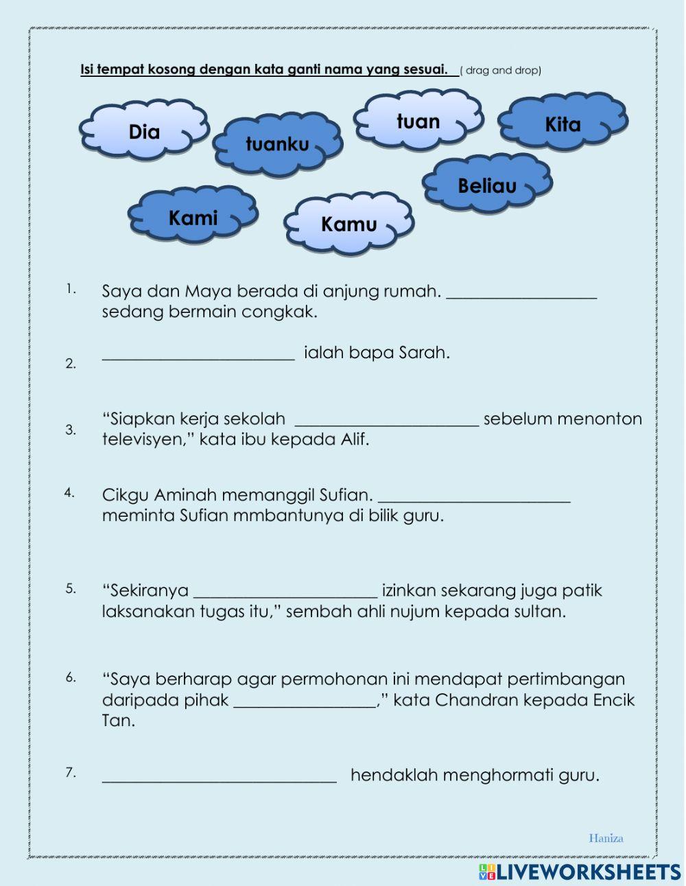 Kata ganti nama diri