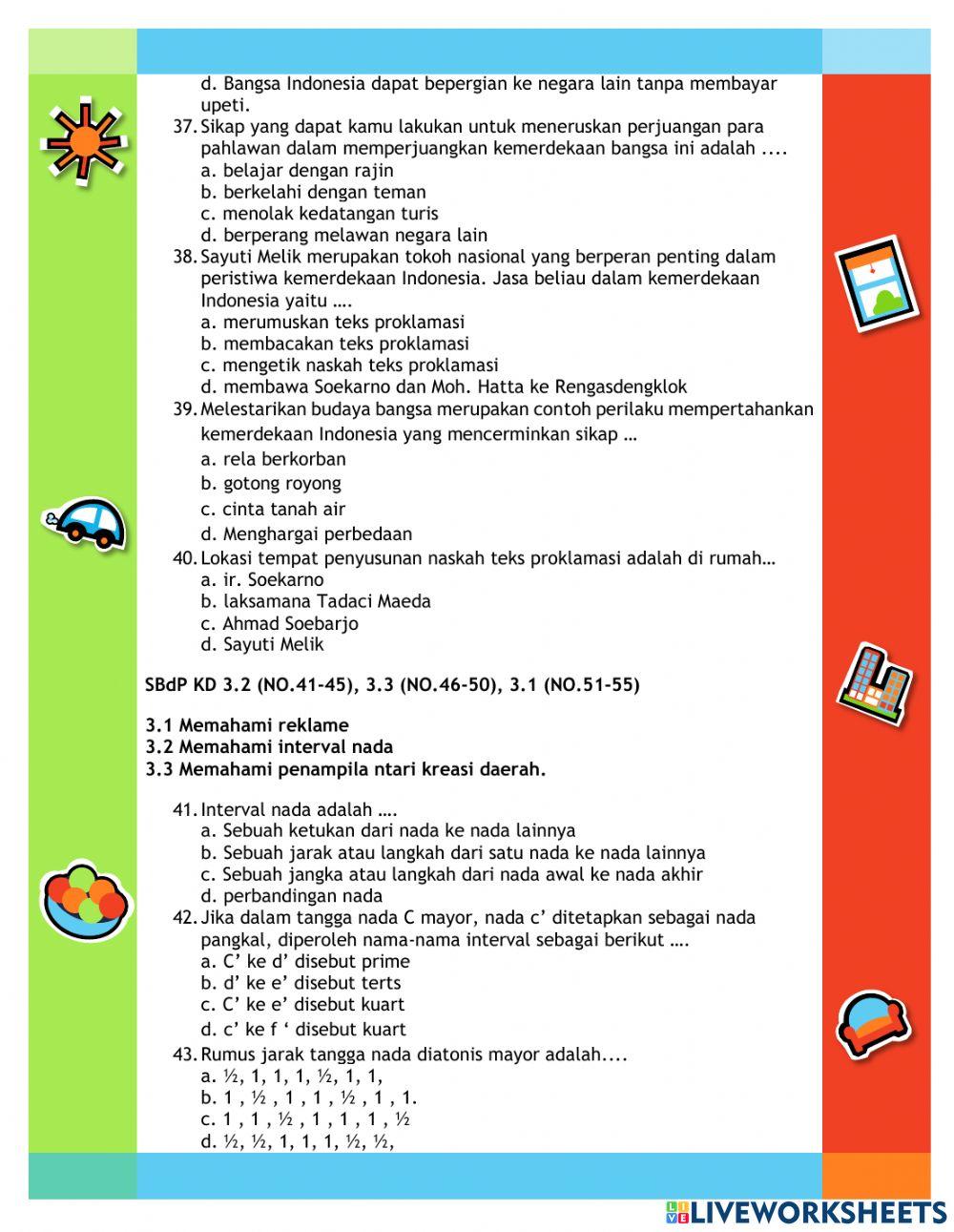 SOAL PTS GENAP TEMA 6 KELAS 6 2021