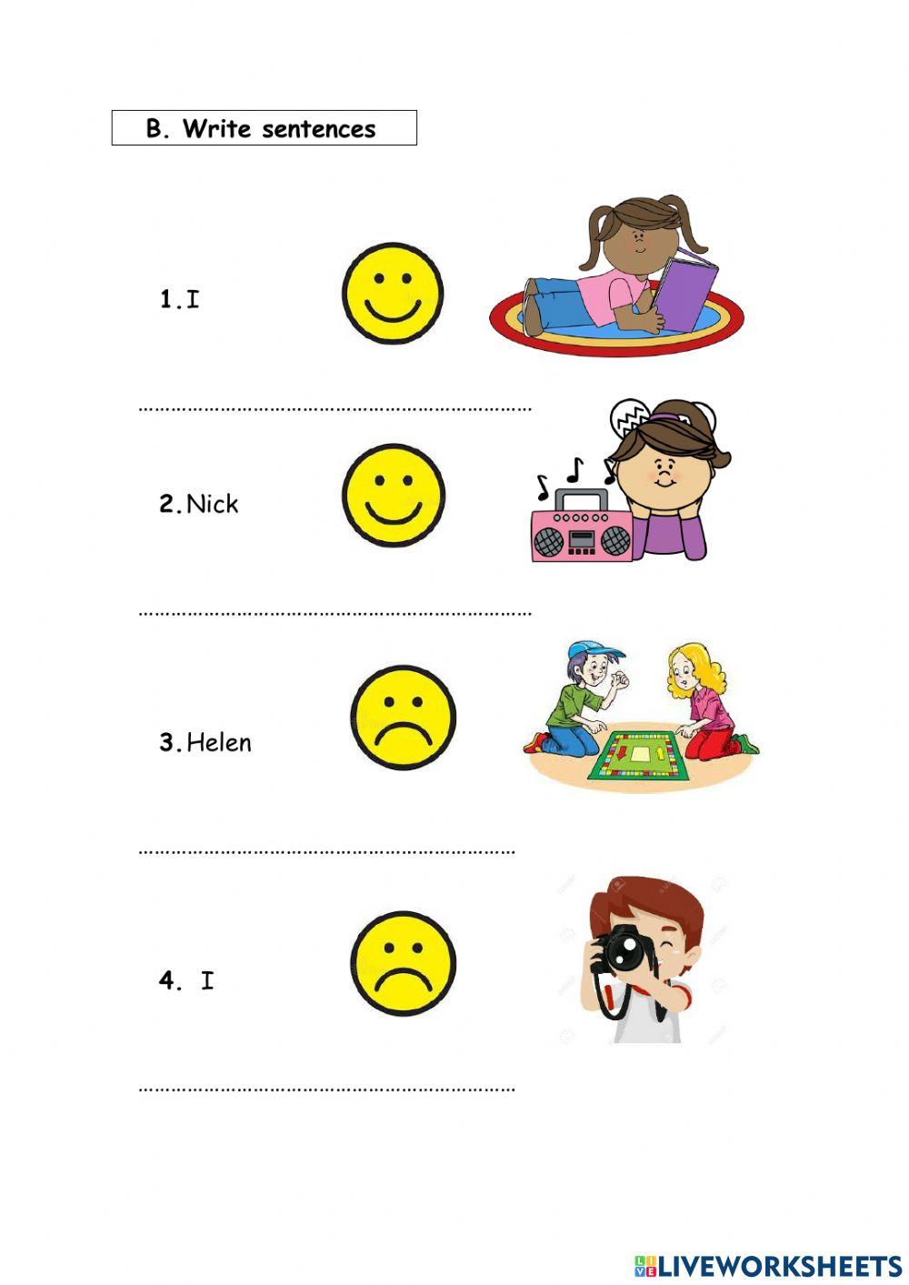 Sports -Hobbies - Likes-Dislikes