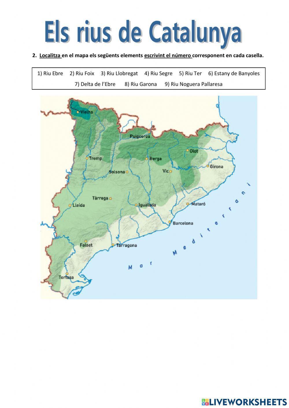 Geografia física de catalunya: relleu, rius i vegetació.